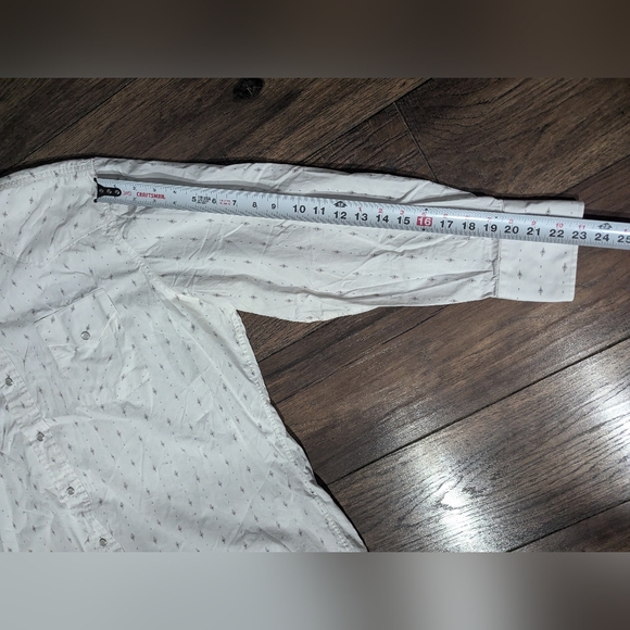 Ely Cattleman White Aztec Pearl Snap Shirt Mens 2XL Cowboy Western Long Sleeve - Picture 14 of 15